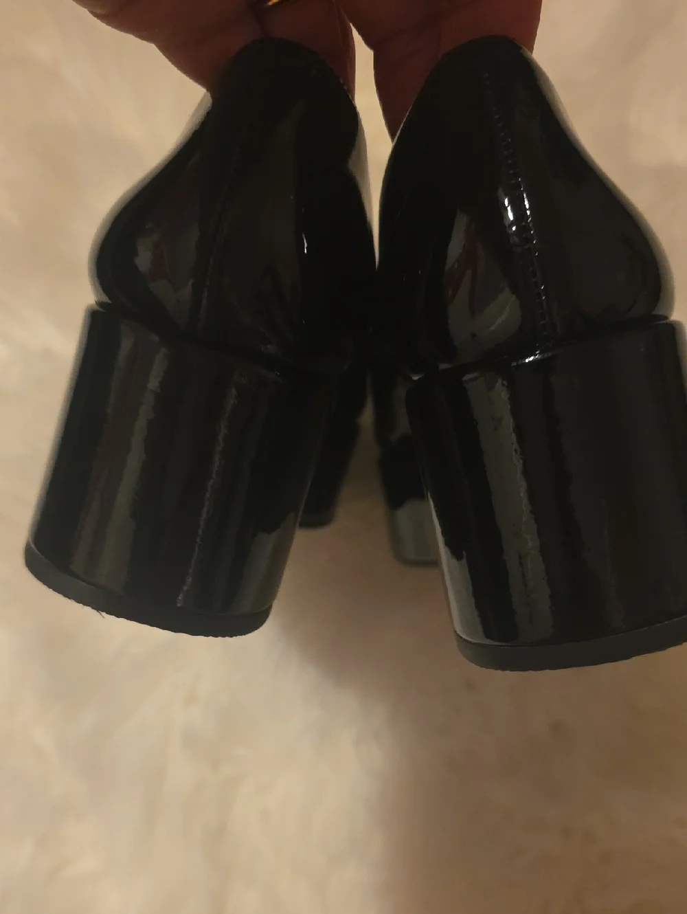 Larroude Black Patent Mary Jane Platform Shoes